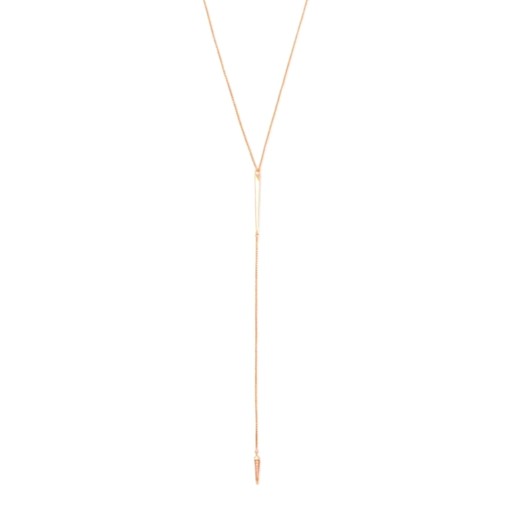 Kendra Scott Vivian Lariet Y Necklace in Rose Gold